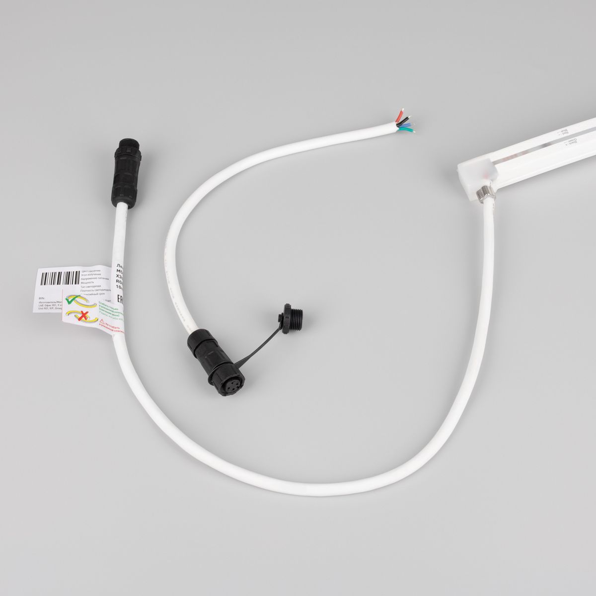 Светодиодная лента герметичная Arlight MOONLIGHT-PRO-TOP-X360-16x16mm 24V RGB (12 W/m, IP67, 10m, wire x2) (Вывод боковой) 054975