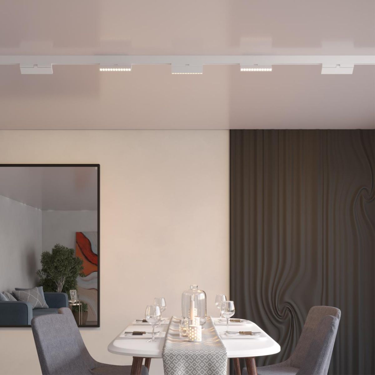 Трековый светильник с переключ. цв. темпер. Novotech Shino Flum 359667
