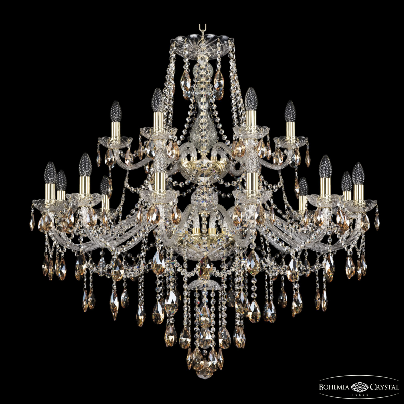Подвесная люстра Bohemia Ivele Crystal 1415/12+6/360/2d G K721