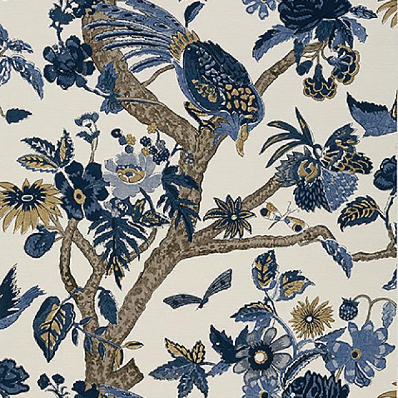 Обои Thibaut T10225 Coromandel Navy