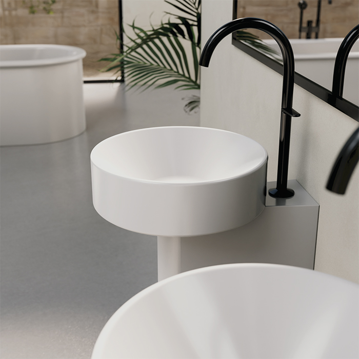 BETTE Suno Pedestal Раковина напольная 34x84cм, с 1 отв., цвет: белый