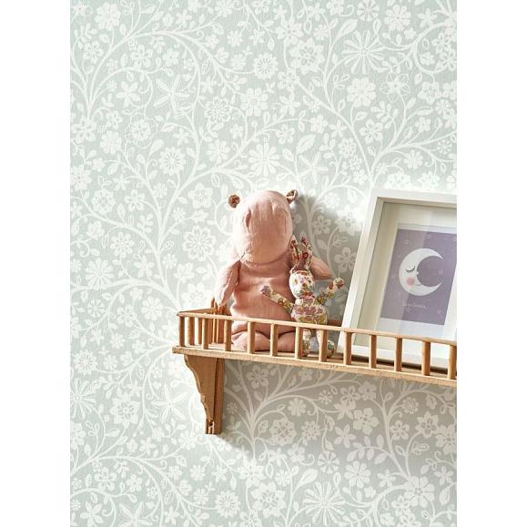 Обои Casadeco 200836442 Poetic Flowers Bleu doux
