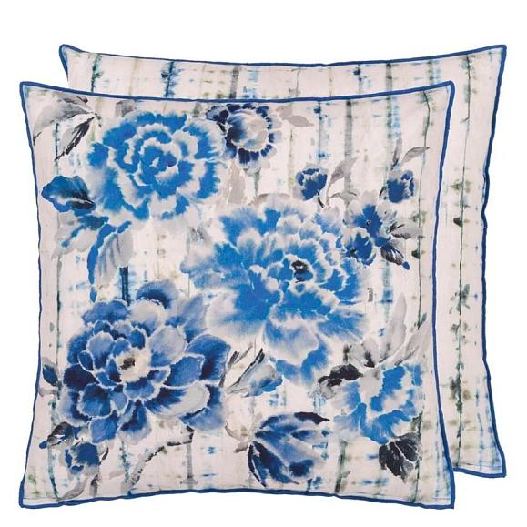 Подушка CCDG1392, Kyoto Flower, Indigo, Designers Guild 50 x 50см