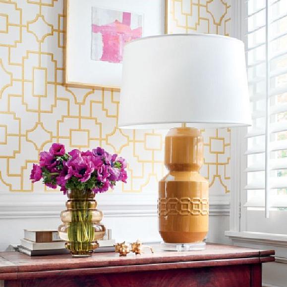 Обои Thibaut T20873 Fretwork Yellow