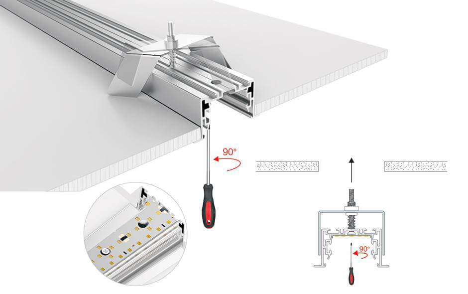 Профиль с экраном Arlight S2-LINIA69-F-2500 ANOD+OPAL 021177