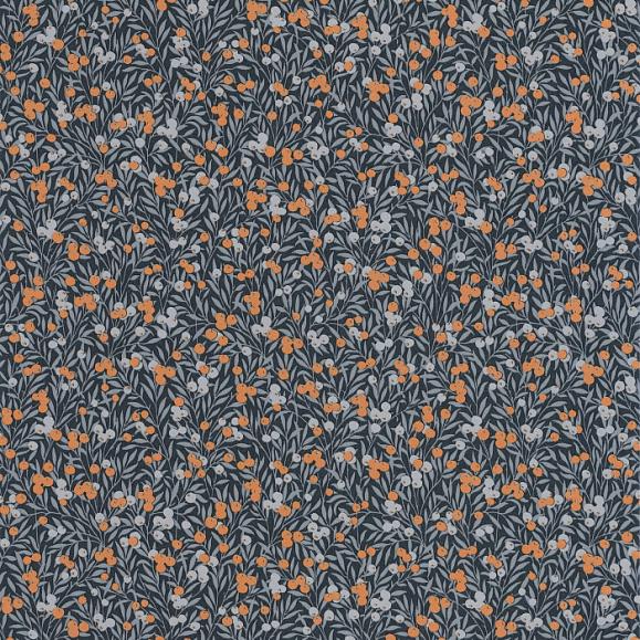 Обои Casadeco 89226515 Cherry Bleu nuit / orange