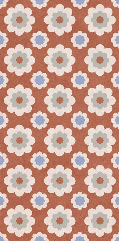 FLOWER COTTO NAT/RET 60X120