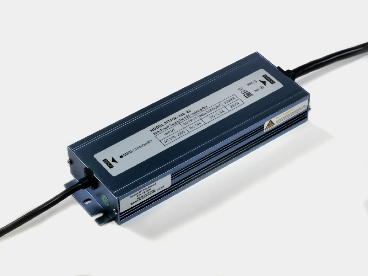 Блок питания SWG Standard 300Вт DC24В 12.5А IP67 MTPW-300-24 09-00901281
