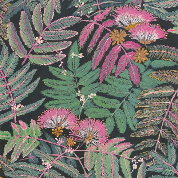 Обои Casadeco 85897490 Botanica Albizia Rose/Vert Foret
