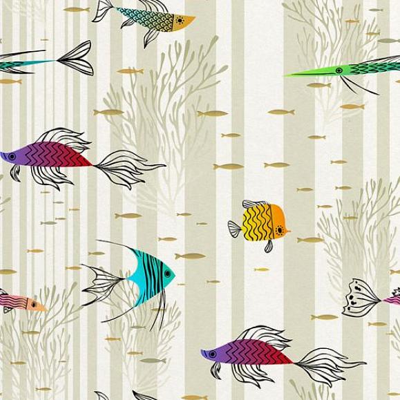 Обои Aura Signature WP182091 Trully Fish Light