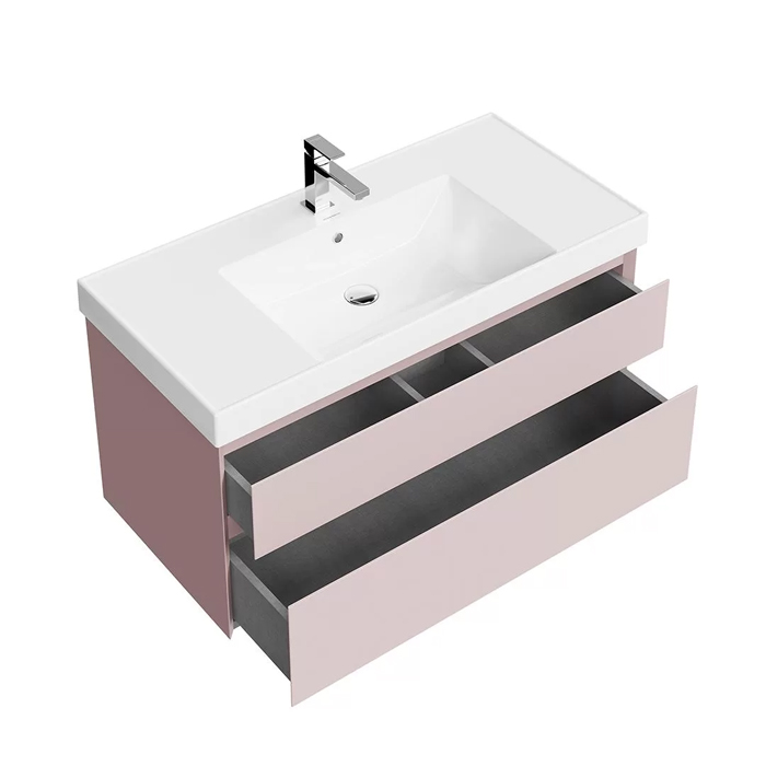 Kerama Marazzi Cubo Тумба подвесная 100см, с ящиками, цвет: Мальва матовая