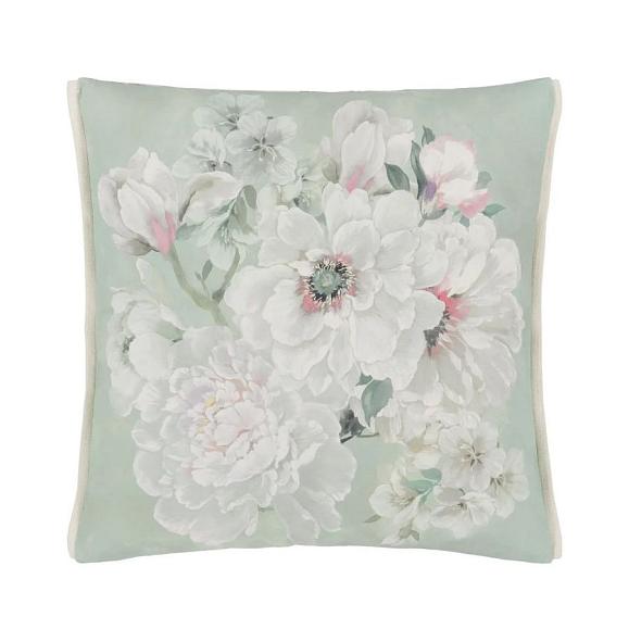 Подушка CCDG1490, Fleur Blanche, Eau de Nil, Designers Guild 50 x 50см