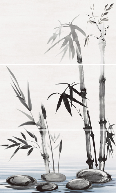 Decor Utaki-3 Negro (комп х3) Панно 99,9х60