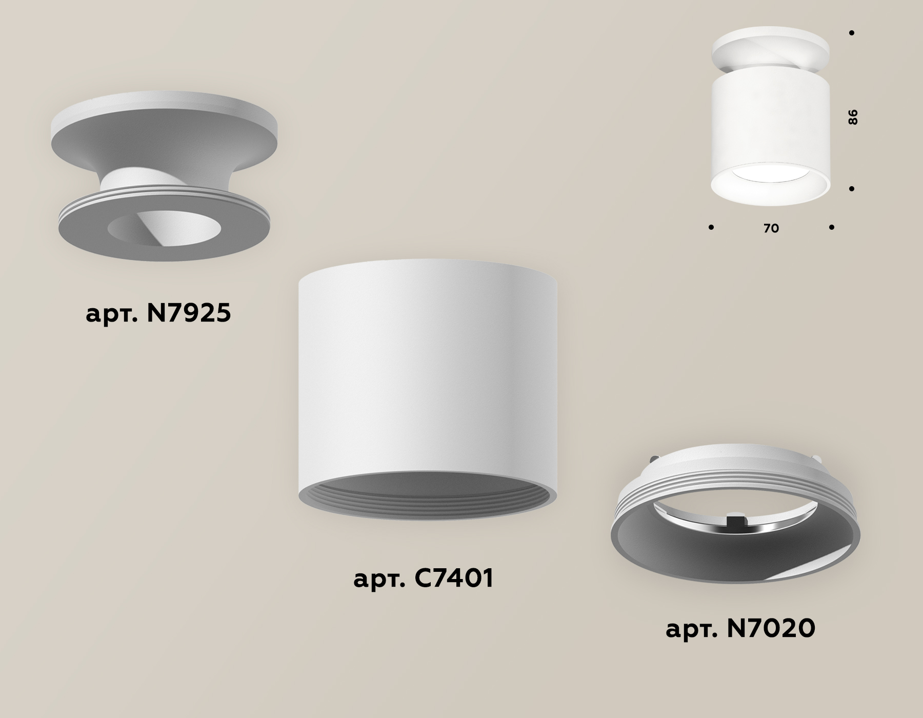 Накладной светильник Ambrella Light Techno XS7401060 (N7925, C7401, N7020)