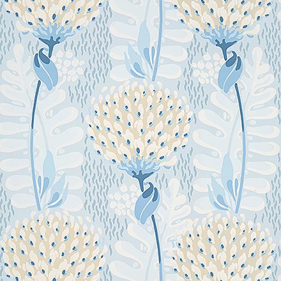 Обои Thibaut T10645 Tiverton Spa Blue