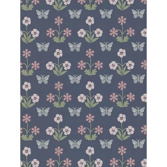 Обои Little Greene 0267BUHICKS Burges Butterfly Hicks Blue