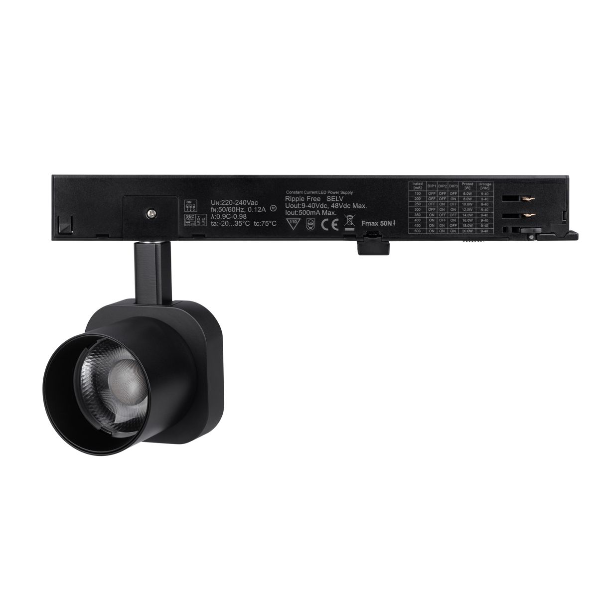 Трековый трехфазный светильник Arlight LGD-DIAFILM-4TR-R60-10W Warm3000 (BK, 20 deg, 230V) (IP20 Металл) 061447