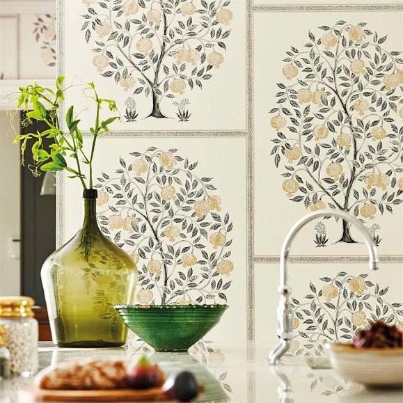 Обои Sanderson 216791 Anaar Tree Charcoal/Gold