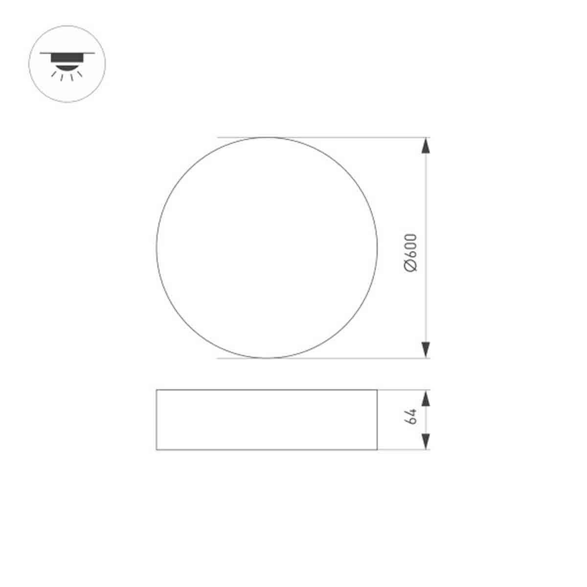 Потолочный светильник Arlight SP-Rondo-R600-60W Day4000 034825