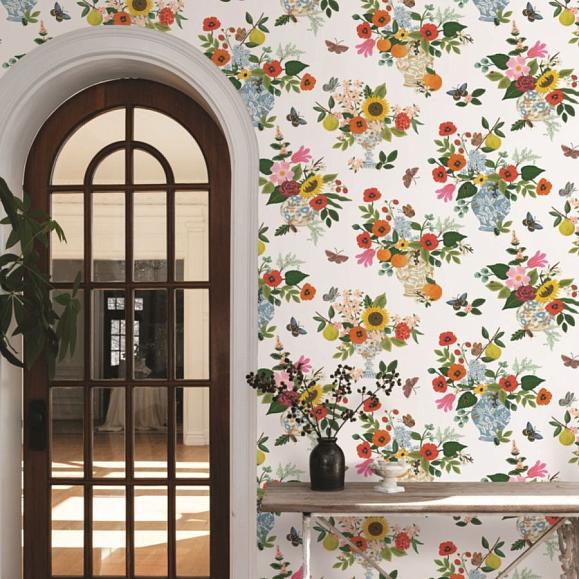 Обои York RF7402 Flower Studies Bright Multi