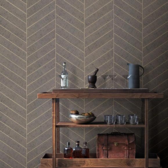Обои York HO2110 Atelier Herringbone Natural Grey