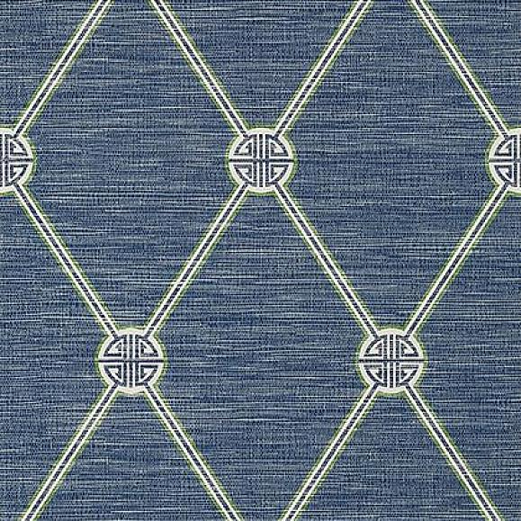 Обои Thibaut T13354 Turnberry Trellis Navy