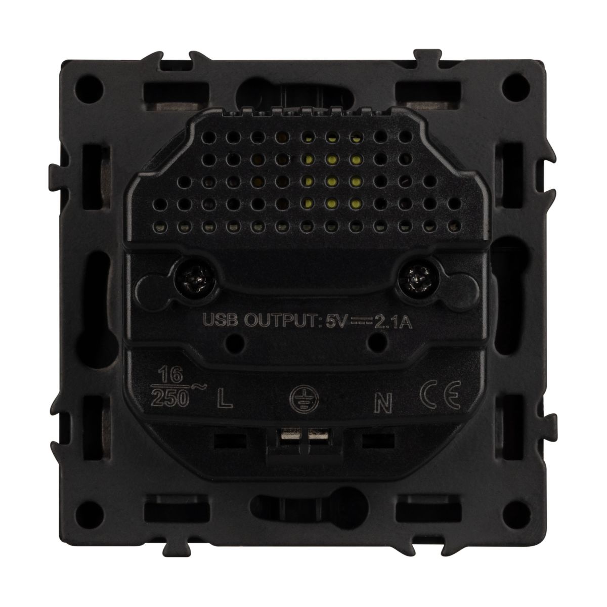 Механизм розетки с USB зарядкой Arlight SCT-NOBE-MUAA-SFPL-BK (230V, 16A) 054289