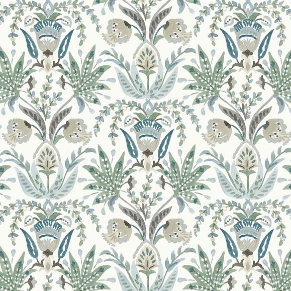 Обои York MN1910 Seaside Jacobean White/Green/Blue