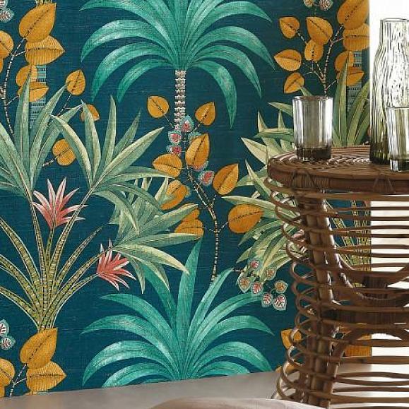 Обои Casamance 75521222 Mirissa Petrole/turquoise