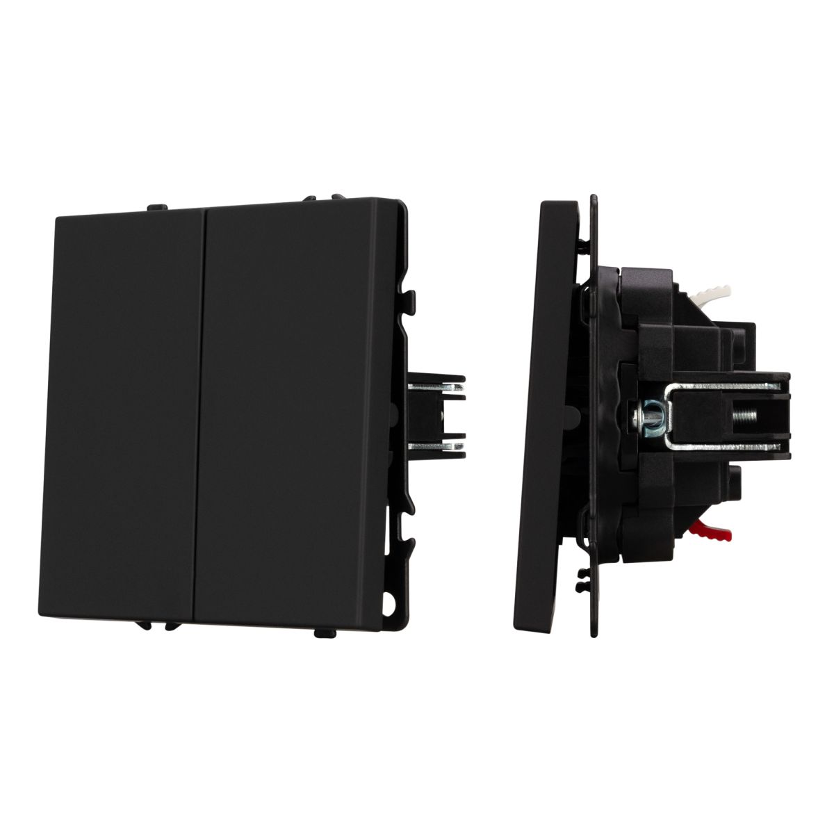 Выключатель звонковый 2 кл софт-тач черный оникс Arlight SWT-MKR2-SFPL-BK (250V, 10A) 061738(1)