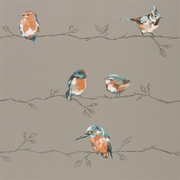 Обои Harlequin HSTO111485 Tangerine/Duckegg Persico Wide Width