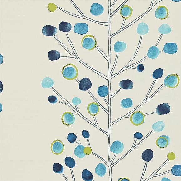 Обои Scion 112266 Berry Tree Peacock Powder Blue Lime and Neutral