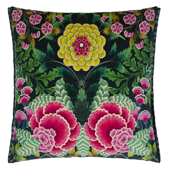 Подушка CCDG1450, Brocart Decoratif Velours, Noir, Designers Guild 55 x 55см