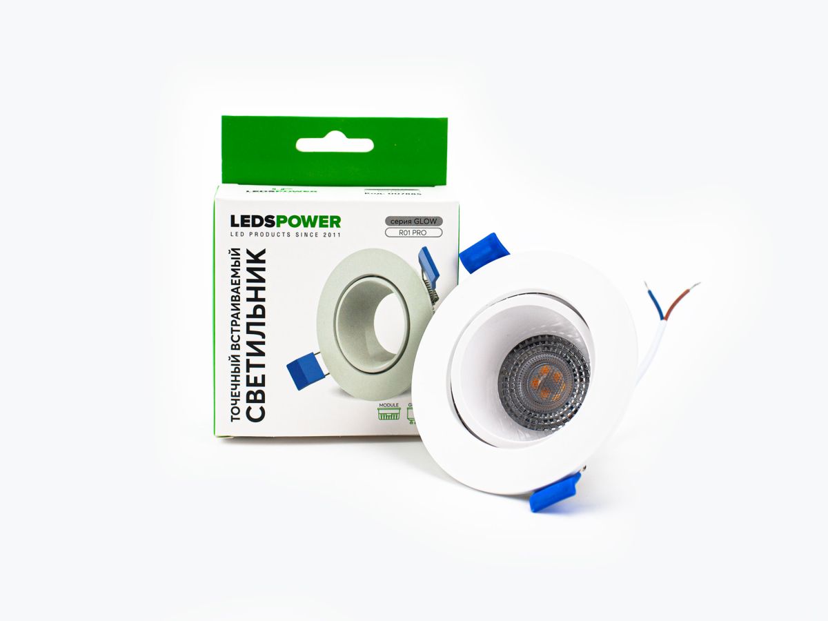 Точечный встраиваемый светильник LEDS POWER R01 PRO серия GLOW 007885
