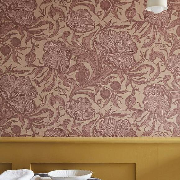 Обои Little Greene 0263PTMASQU Poppy Trail Masquerade