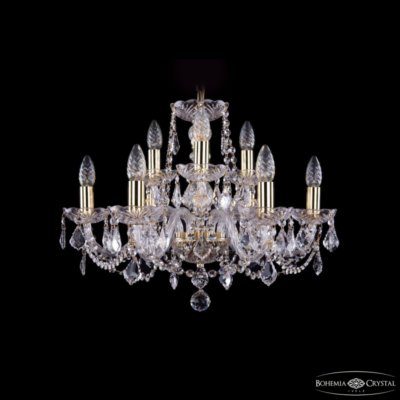 Подвесная люстра Bohemia Ivele Crystal 1402/6+3/195 G Leafs