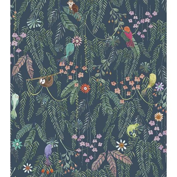 Обои Casadeco 200756909 Tropical Forest Multico fond encre