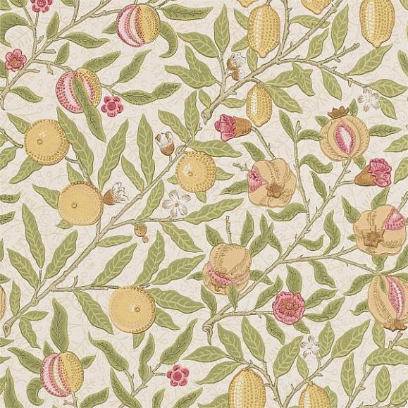 Обои Morris 216840 Fruit W/P Limestone/Artichoke