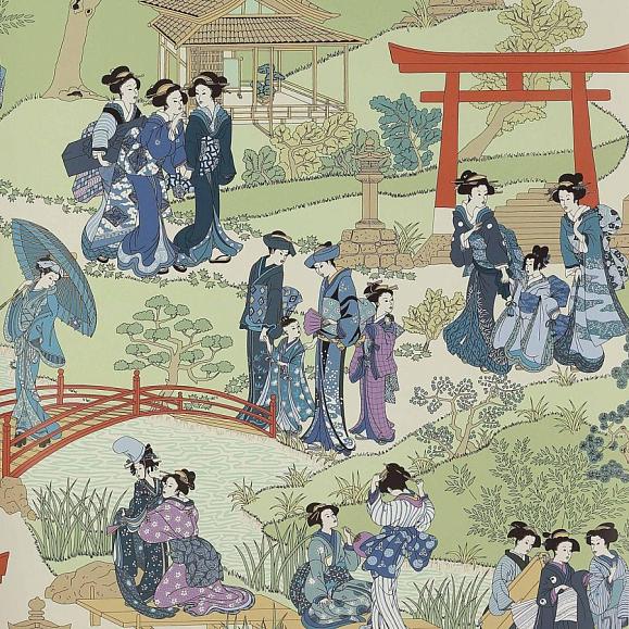 Обои Manuel Canovas 03092-01 Geishas Indigo