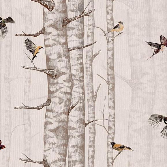 Обои Coordonne 9500043N Birch Trees Pink