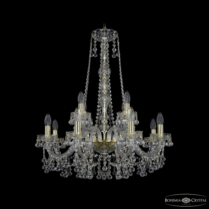 Подвесная люстра Bohemia Ivele Crystal 1409/8+4/240/h-77 G