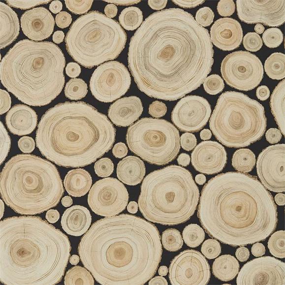 Обои Sanderson 216510 Alnwick Logs Lacquer Black