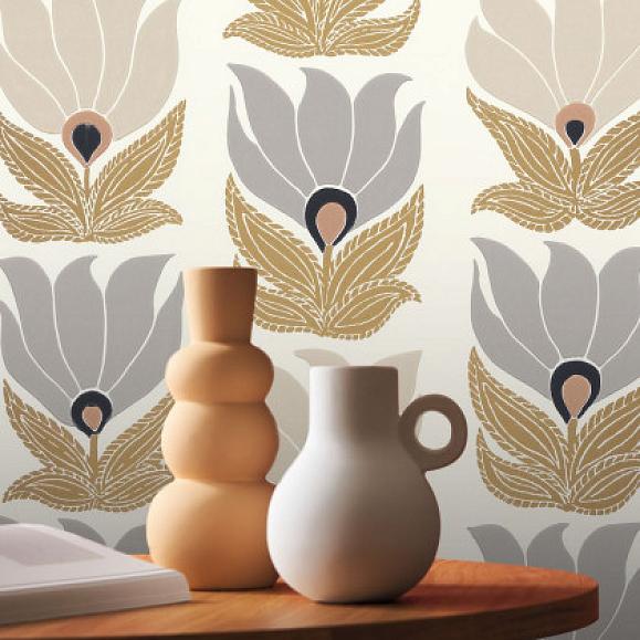 Обои Casamance 75690610 Dauphine Blanc/doré