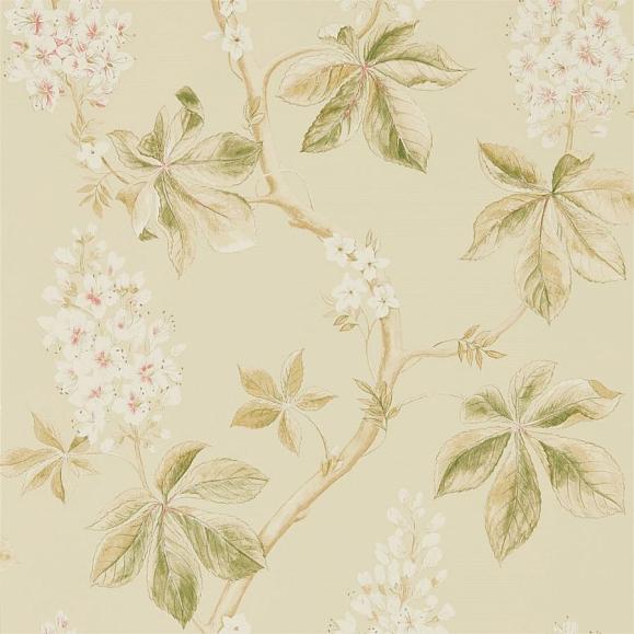 Обои Sanderson 215709 Chestnut Tree Coral/Bayleaf