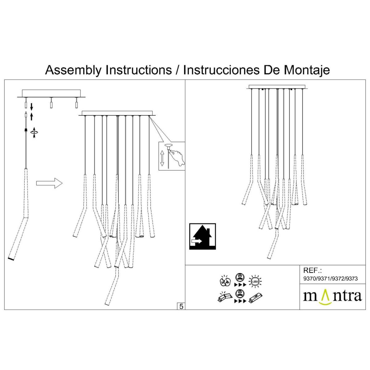 Основание потолочное 14L Mantra Modular Light Florones 9371