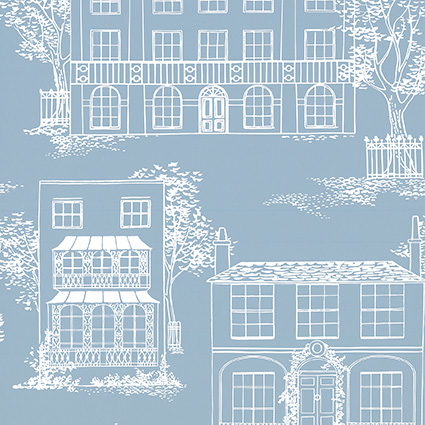 Обои Little Greene 0271HAJAMES Hampstead James Blue