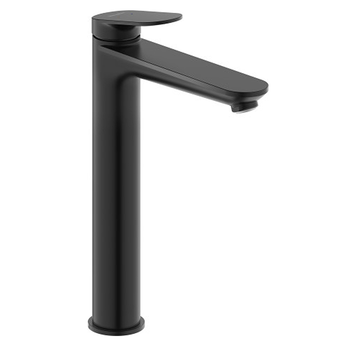 Duravit Wave Смеситель для раковины, высокий, 1 отв., без донного клапана, цвет: черный матовый