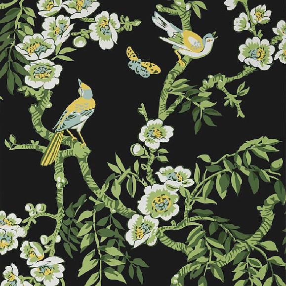 Обои Thibaut T20845 Yukio Black