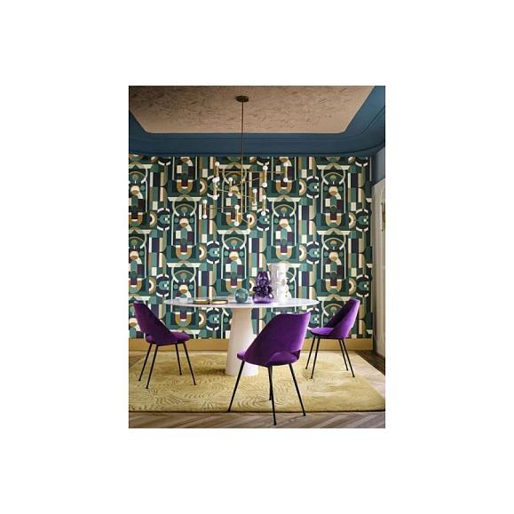 Обои Casamance 76250610 Vitrail Emeraude/violet