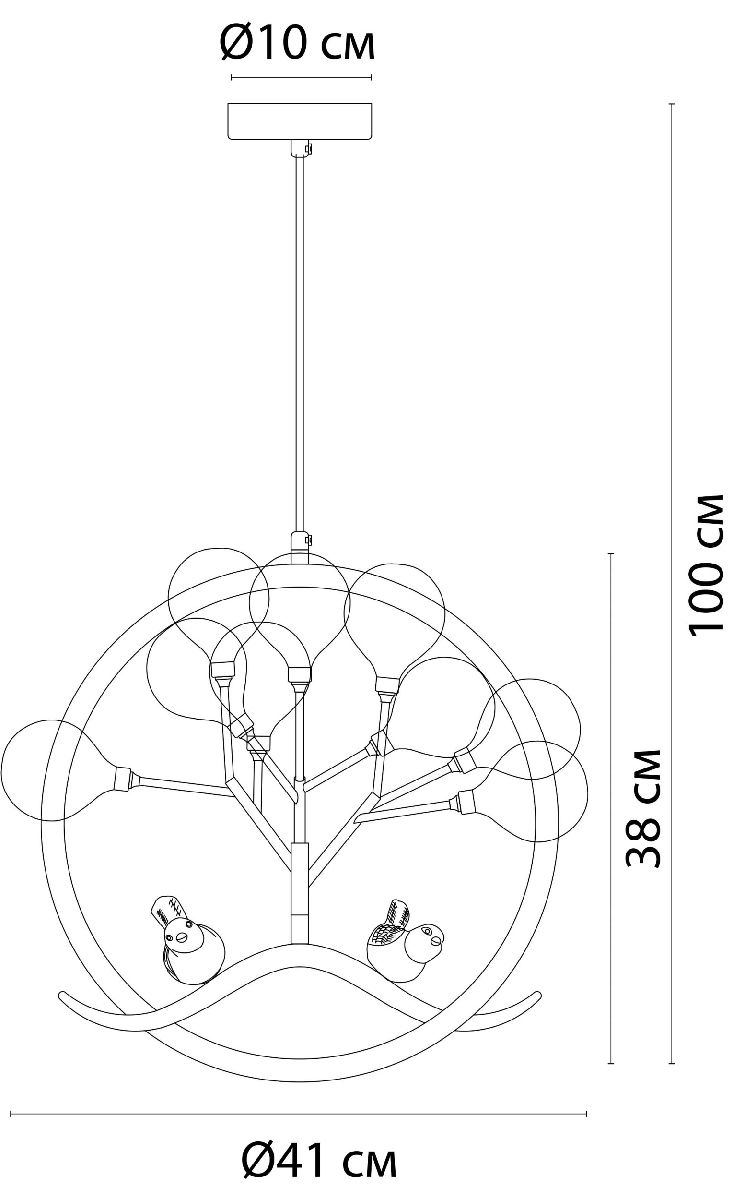 Подвесной светильник Arte Lamp Candy A7274SP-9GO